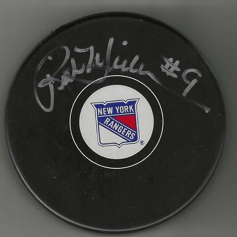 Rick Middleton Signed New York Rangers Puck