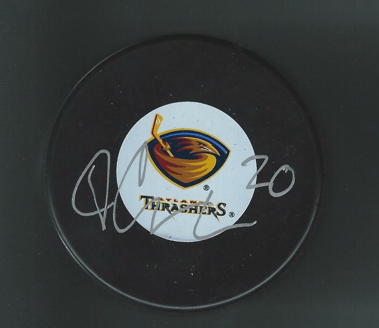 Jeff Cowan Signed Atlanta Thrashers Puck