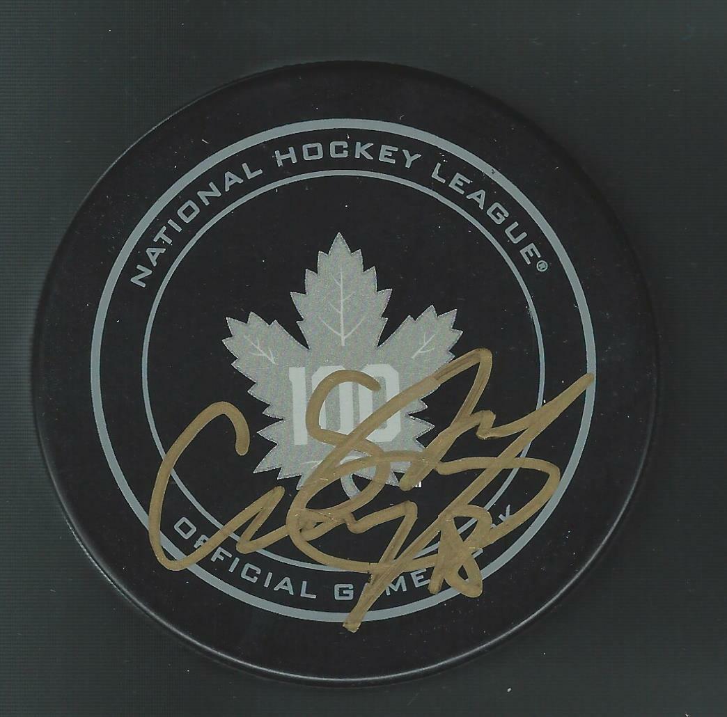 Craig Simpson Signed Toronto Maple Leafs NHL 100 Official Game Puck