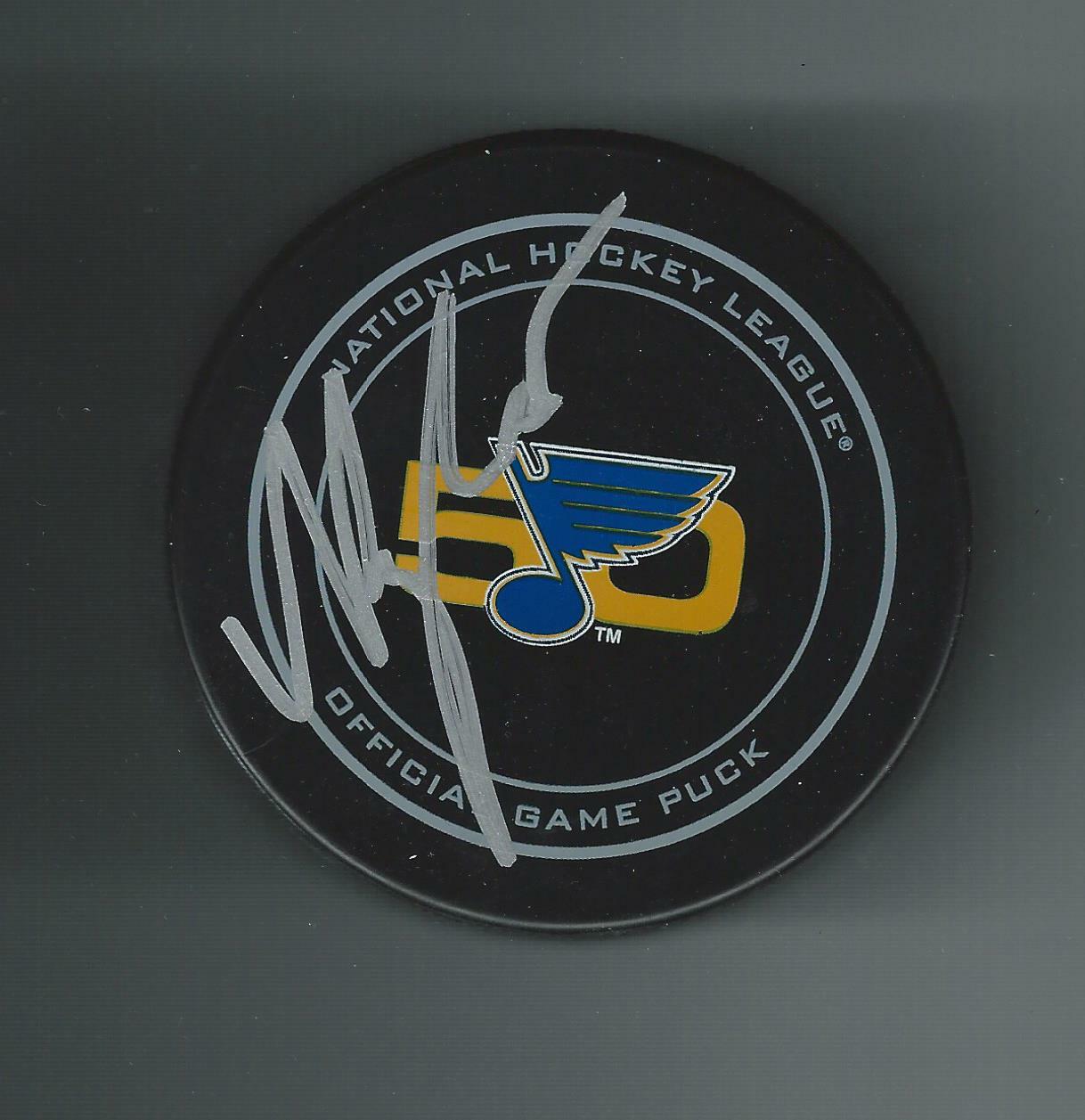 Magnus Paajarvi Signed St Louis Blues 50th Anniversary 100 Official Game Puck