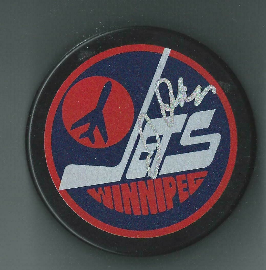 John LeBanc Signed Winnipeg Jets Puck