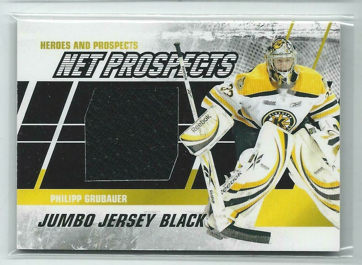 Philipp Grubauer 2010/11 Heroes And Prospects Game Used Jersey Card #NPM-09