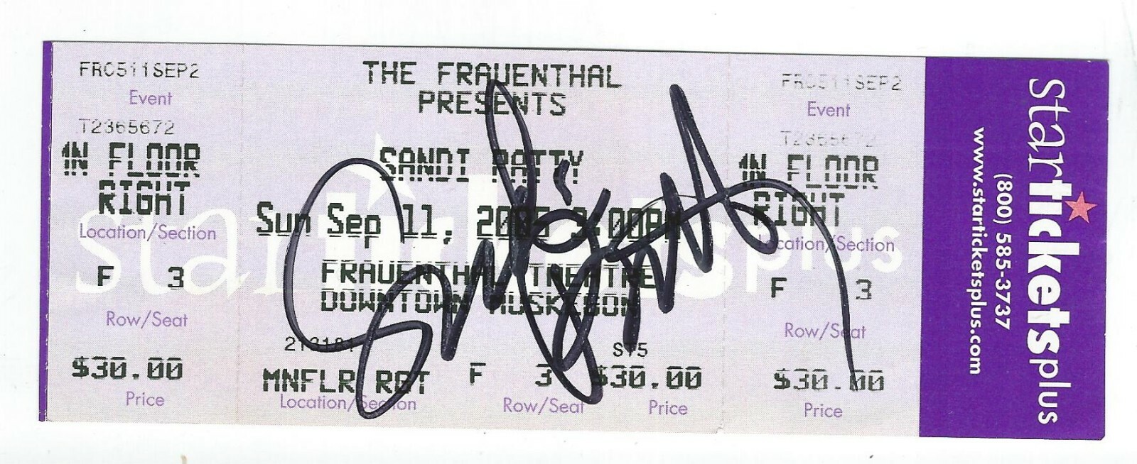 Sandi Patty Signed 2005 Concert Full Ticket