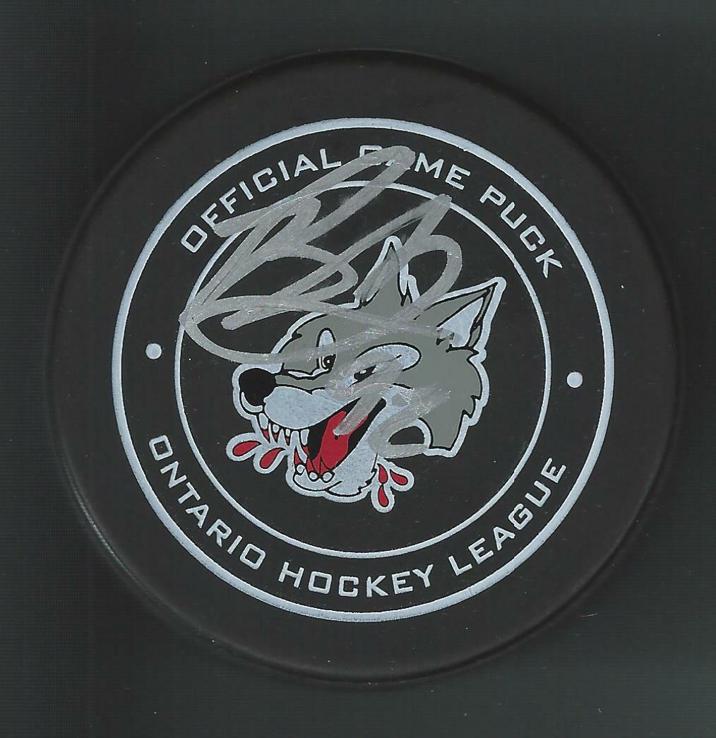 Blake Murray Signed Sudbury Wolves Official Game Puck