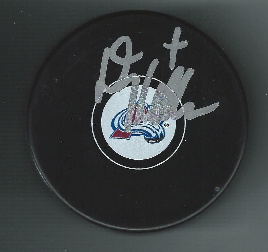 Drew Hellison Signed Colorado Avalanche Puck Boston College Eagles