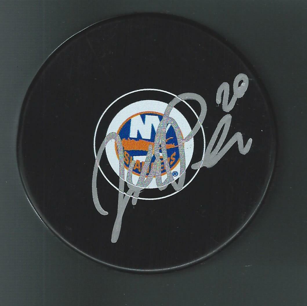 Jake Pivonka Signed New York Islanders Puck
