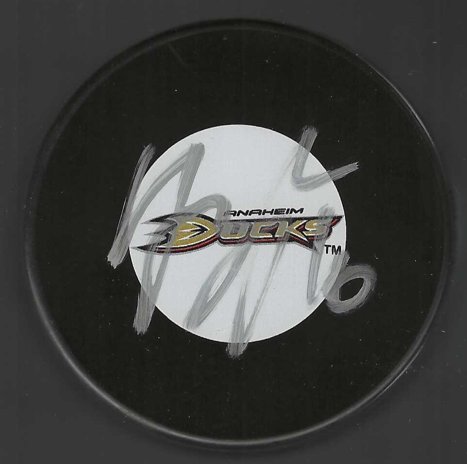 George Parros Signed Anaheim Ducks Puck