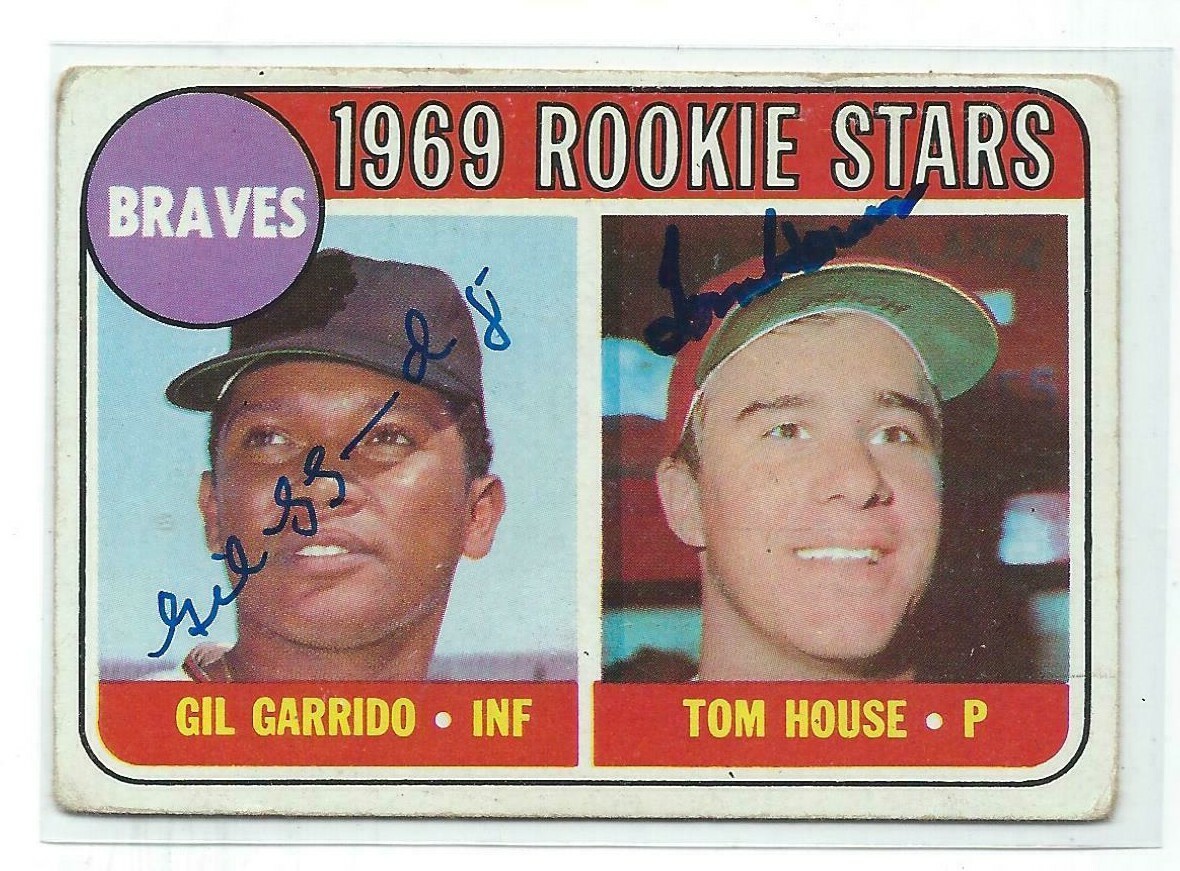 Gil Garrido $ Tom House Signed 1969 Topps Rookie Stars Card #331 Braves