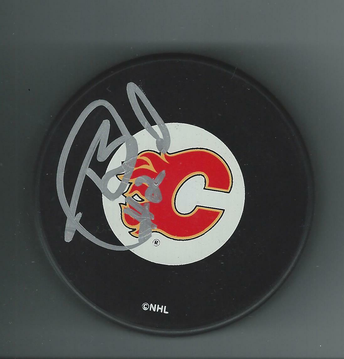 Brad Werenka Signed Calgary Flames Puck