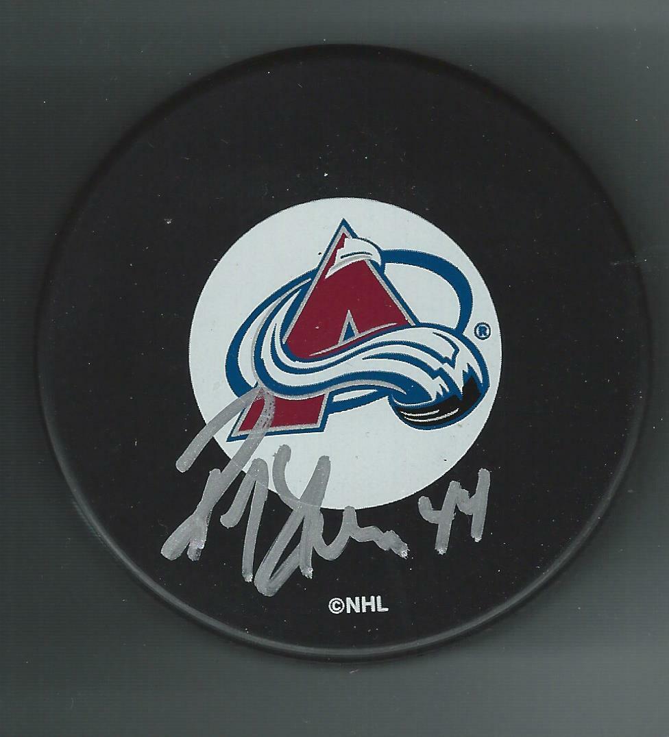 Rob Shearer Signed Colorado Avalanche Puck