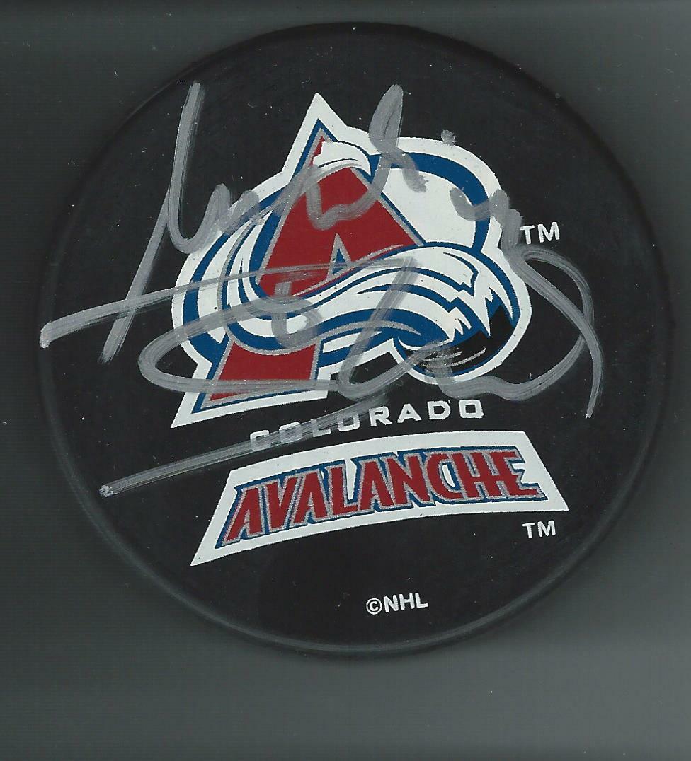 Martin Skoula Signed Colorado Avalanche Souvenir Puck