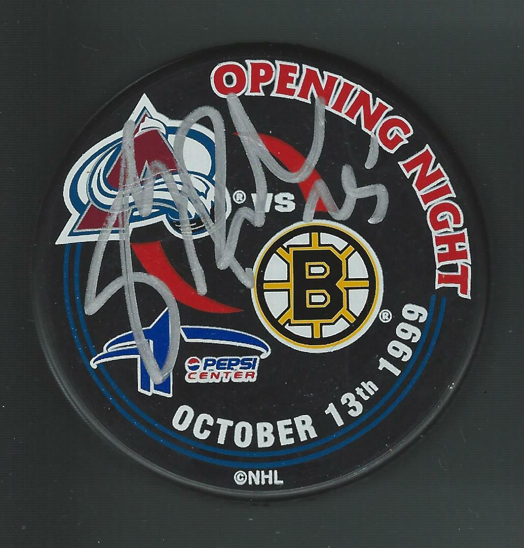 Shjon Podein Signed Colorado Avalanche 1999 Opening Night Puck