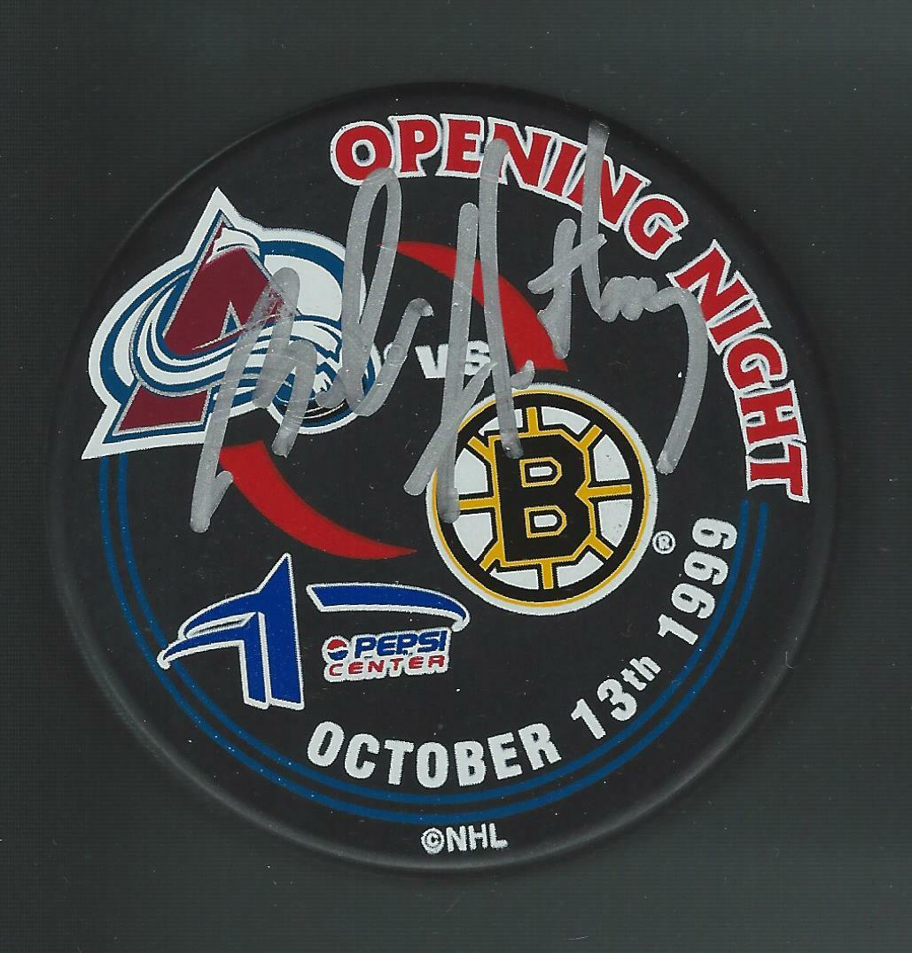 Bob Hartley Signed Colorado Avalanche 1999 Opening Night Puck