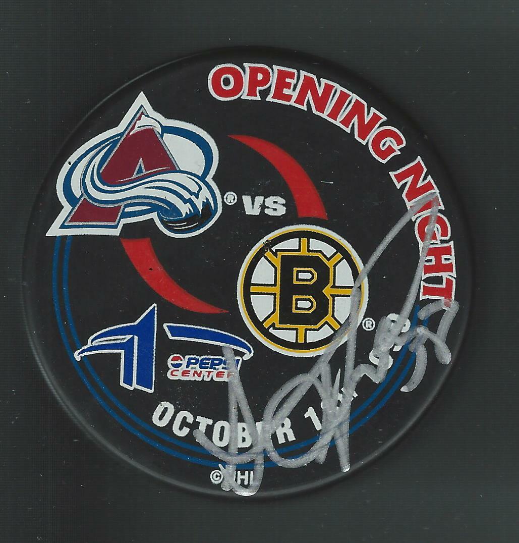Dan Hinote Signed Colorado Avalanche 1999 Opening Night Puck