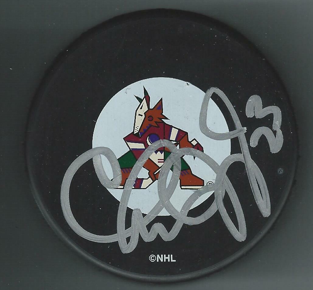Chris Joseph Signed Phoenix Coyotes Puck Utah Mammoth
