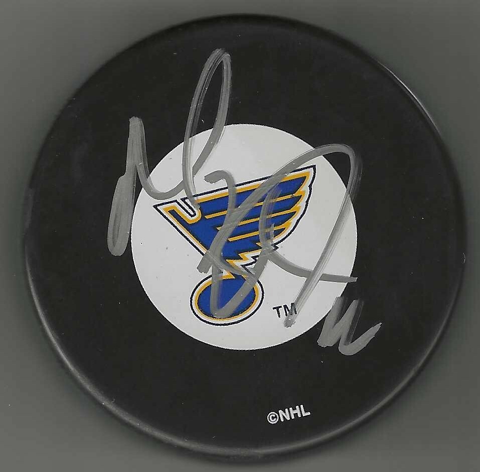 Mike Eastwood Signed St Louis Blues Puck