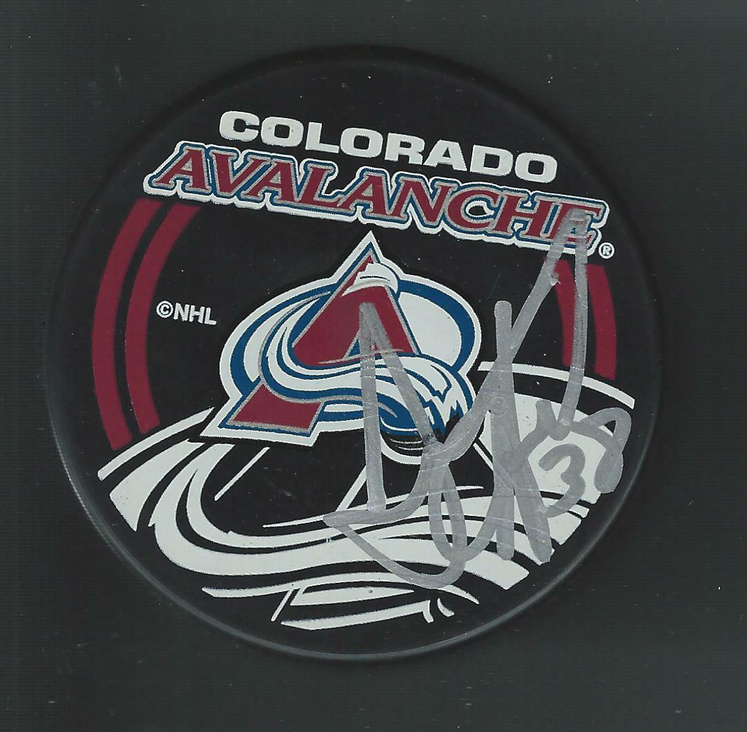 Dan Hinote Signed Colorado Avalanche Souvenir Puck