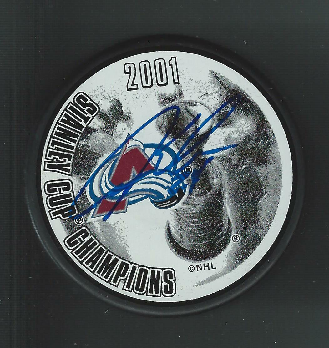 Jon Klemm Signed Colorado Avalanche 2001 Stanley Cup Champions Puck