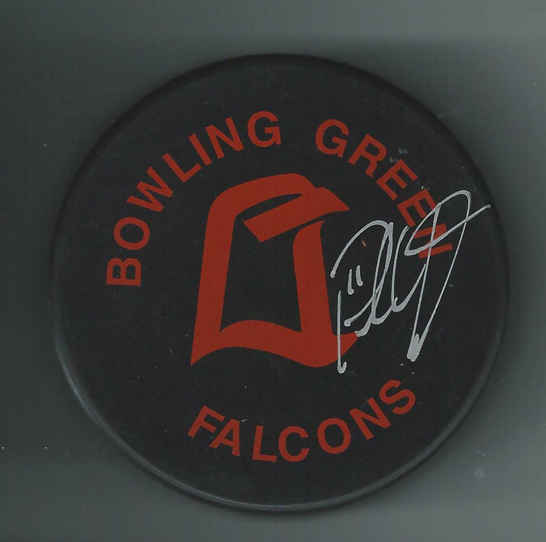 Paul Ysebaert Signed Bowling Green Falcons Puck Detroit Red Wings Blackhawks