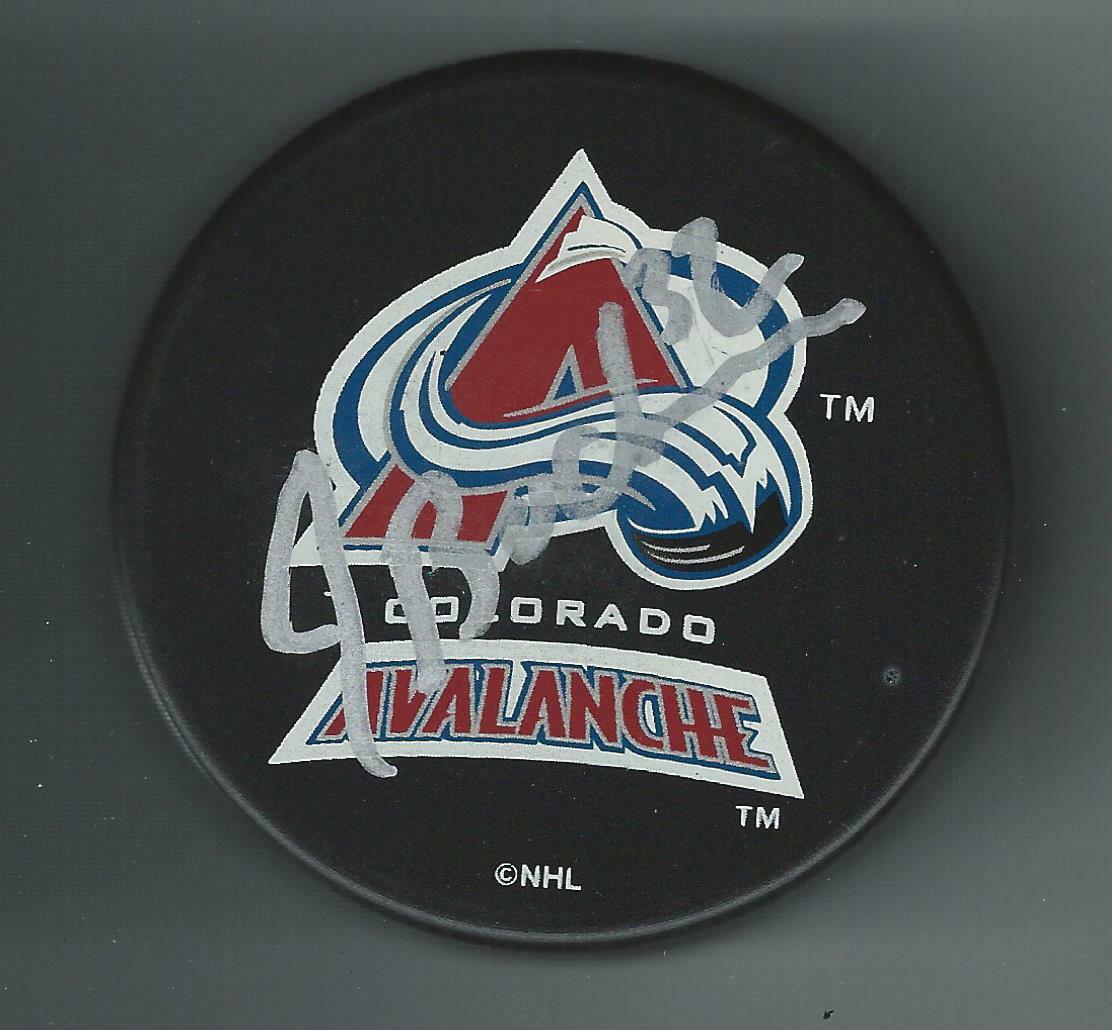 Jeff Buchanan Signed Colorado Avalanche Souvenir Puck