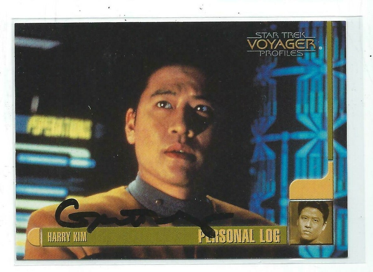 Garrett Wang Signed 1998 Fleer Star Trek Voyager Card #49 Harry Kim