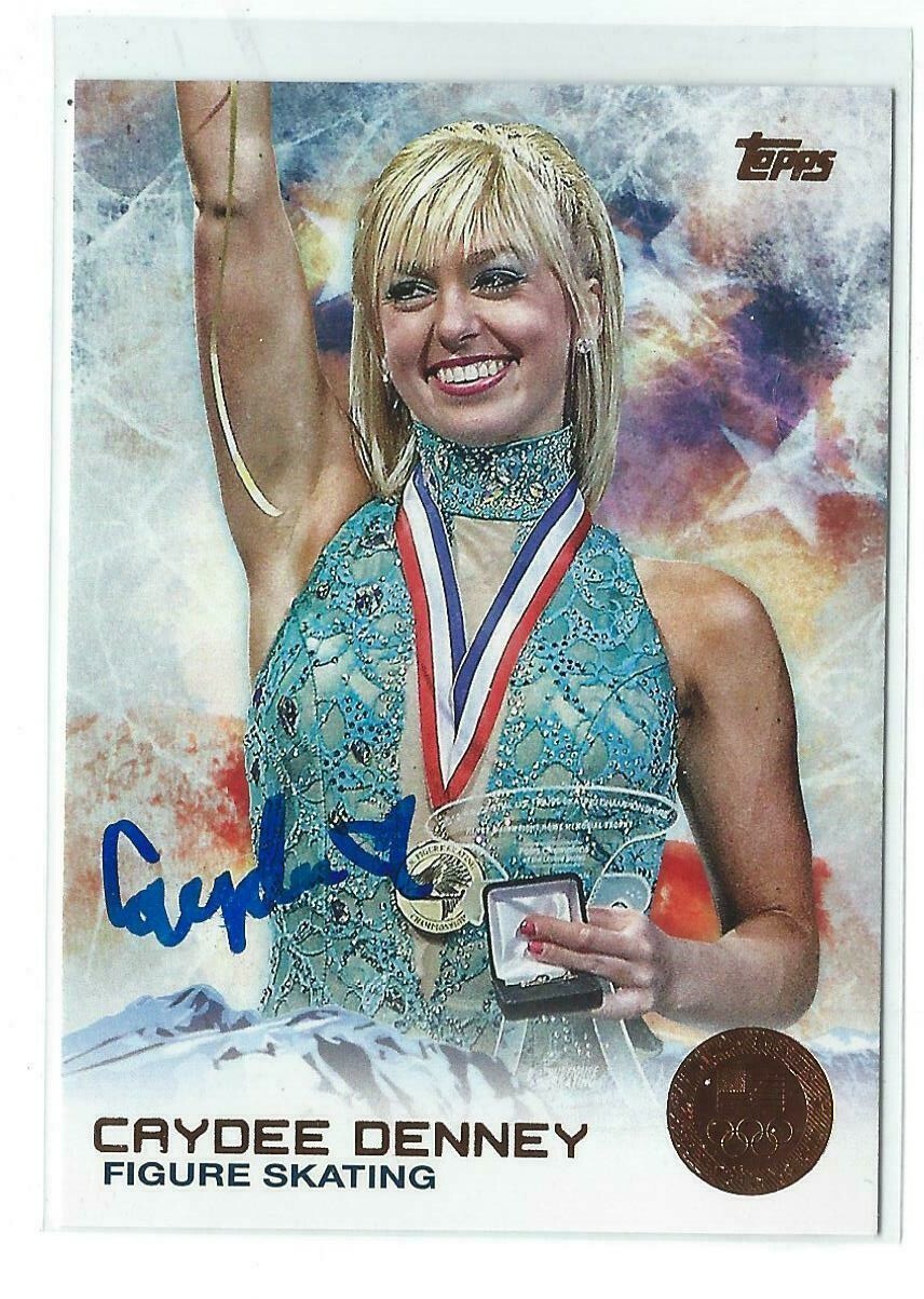 Caydee Denney Signed 2014 Topps US Olympic Team Bronze Card #25 Figure Skating
