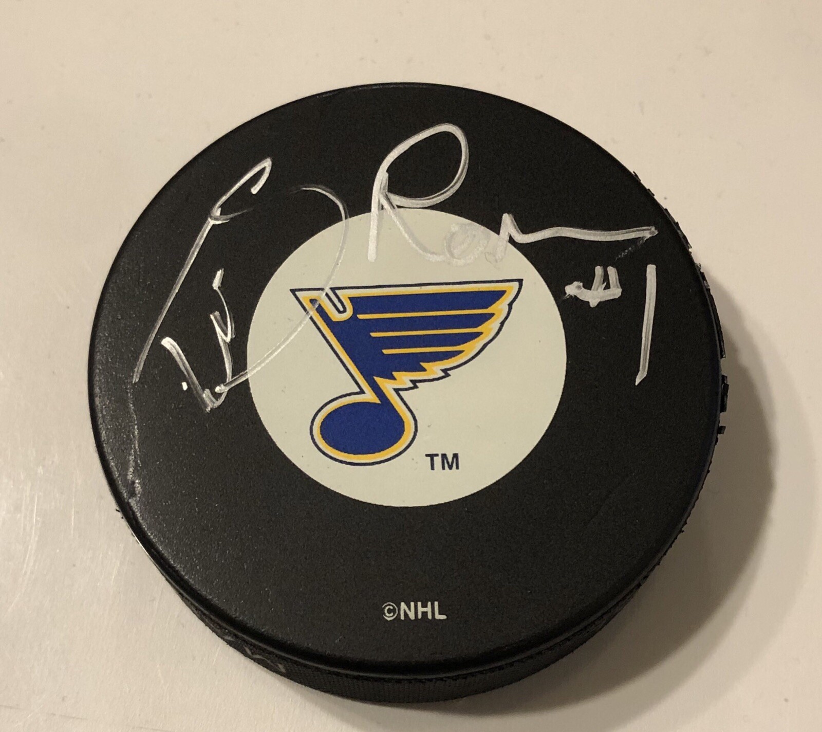 Roman Turek Signed St Louis Blues Puck