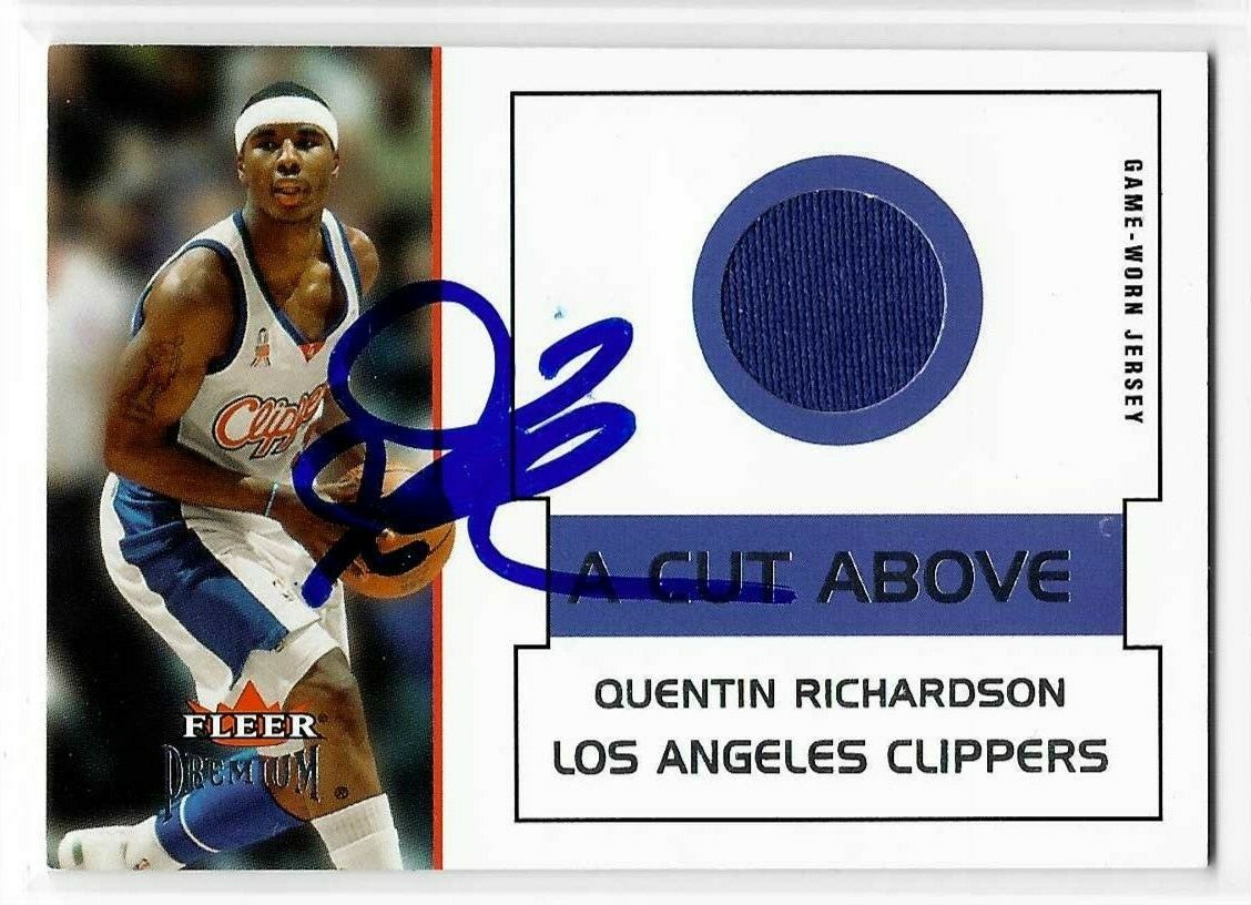 Quentin Richardson Signed 2002/03 Fleer Premium Game-Worn Jersey Card