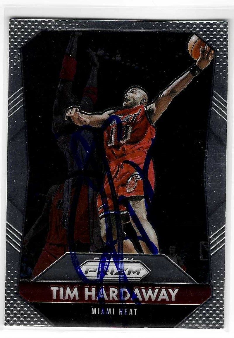 Tim Hardaway Signed 2015/16 Panini Prizm Card #252