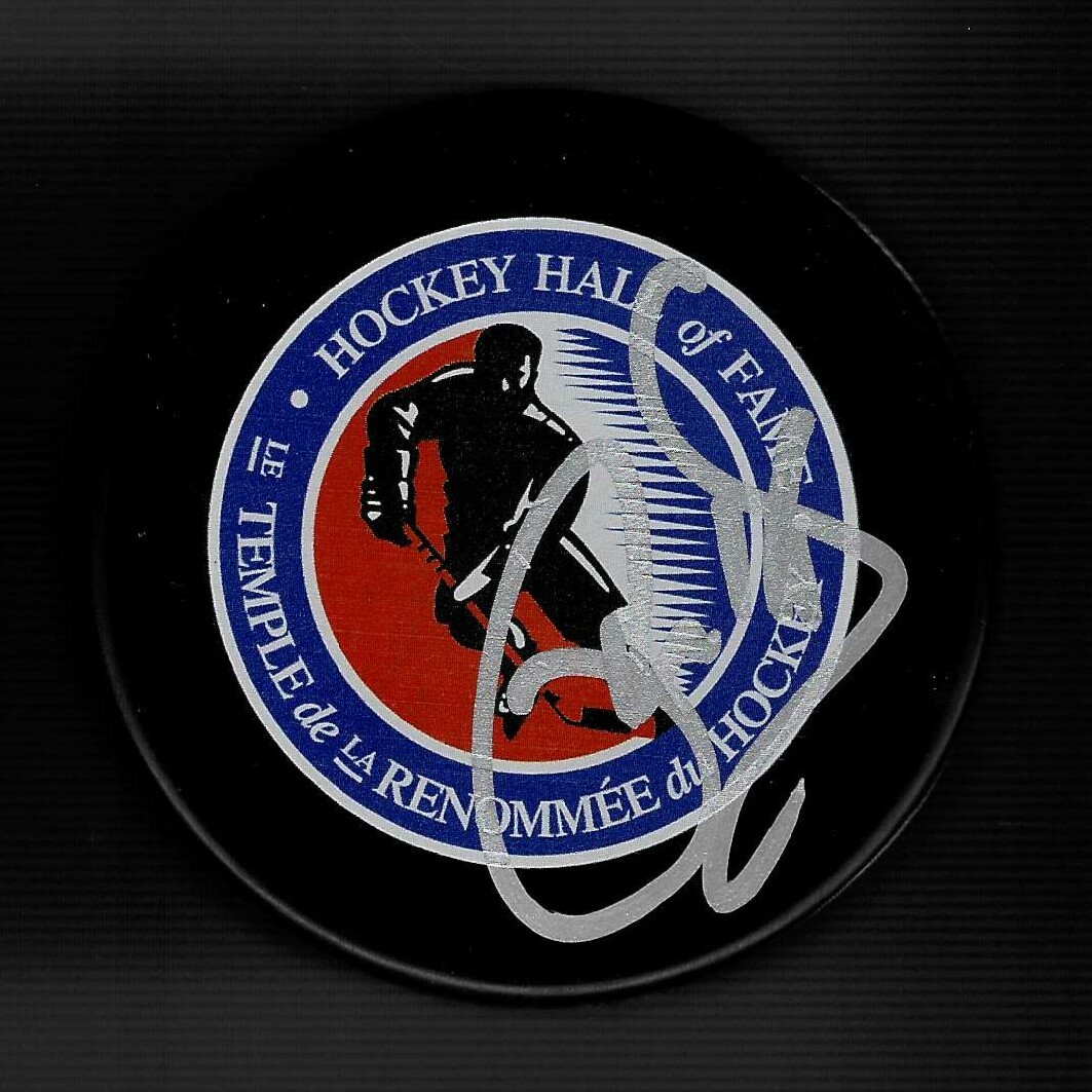 Phil Housley Signed Hockey Hall Of Fame Puck HOF Buffalo Sabres Winnipeg Jets