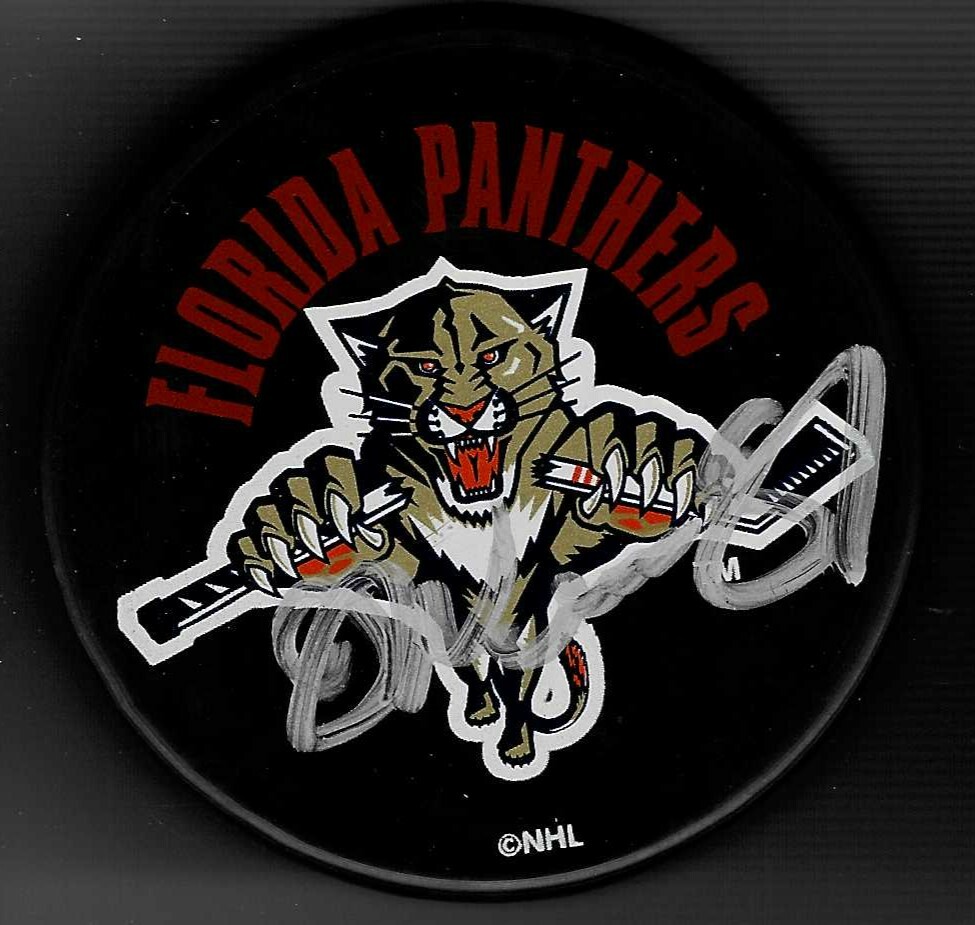 Dave Nemirovsky Signed Florida Panthers Souvenir Puck