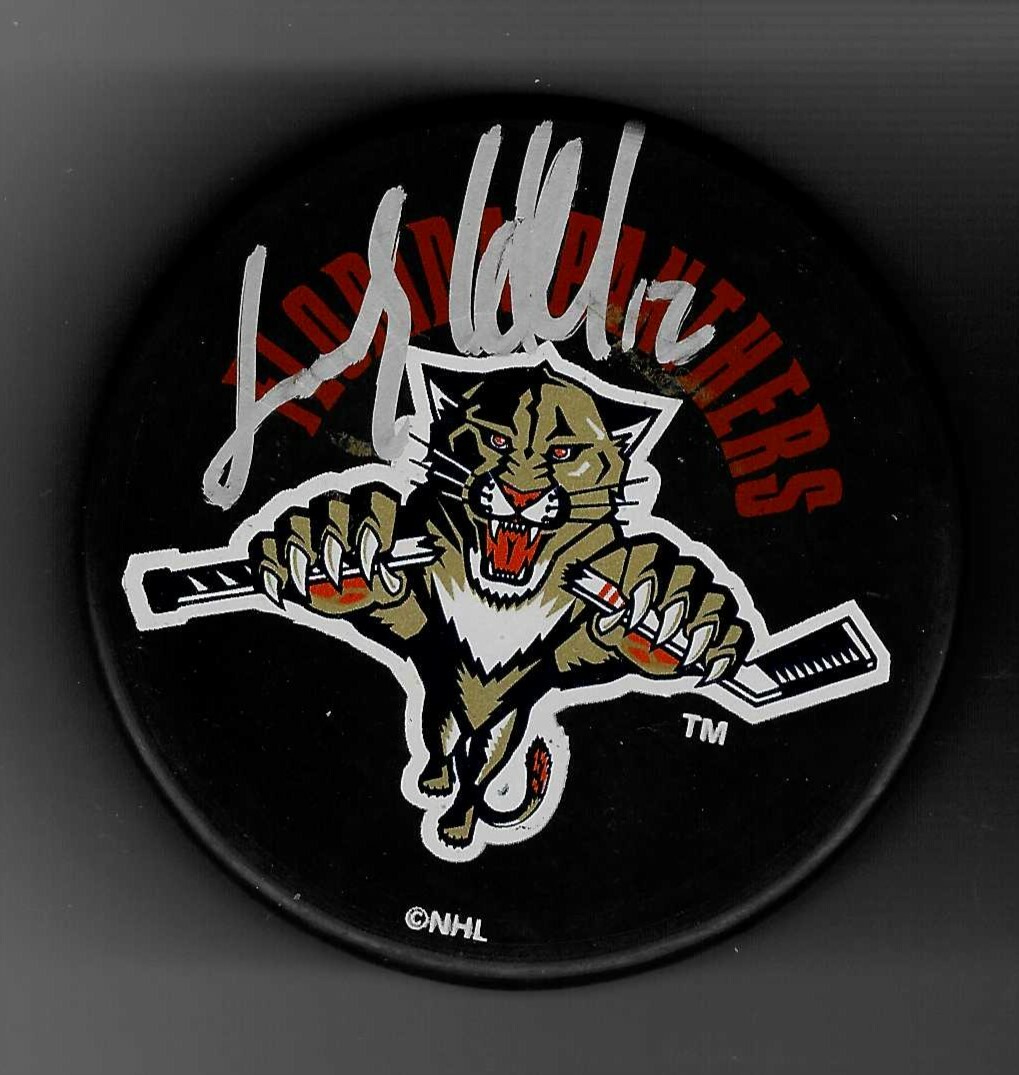 Jody Hull Signed Florida Panthers Souvenir Puck