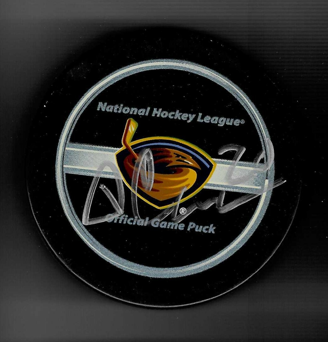Jeff Cowan Signed Atlanta Thrashers Official Game Puck