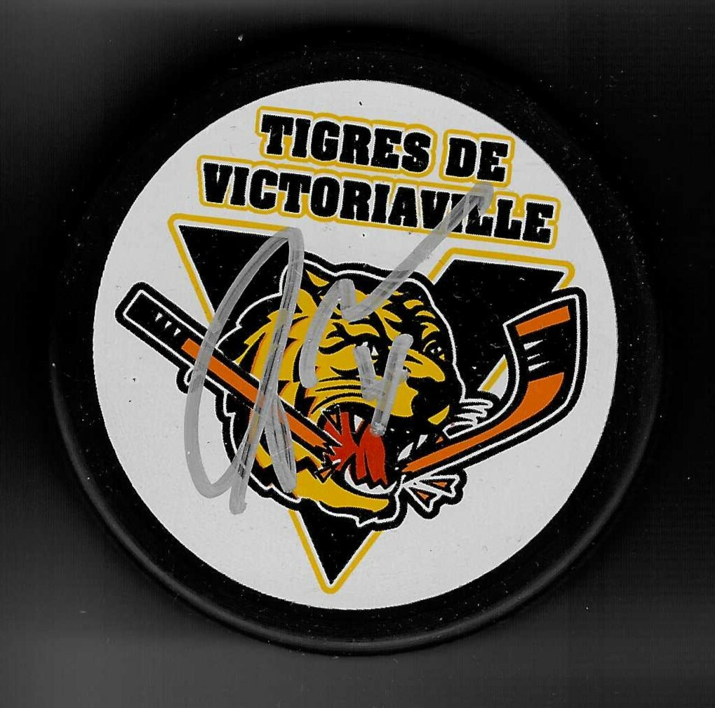Jason Demers Signed Victoriaville Tigers Puck Arizona Coyotes Utah Mammoth
