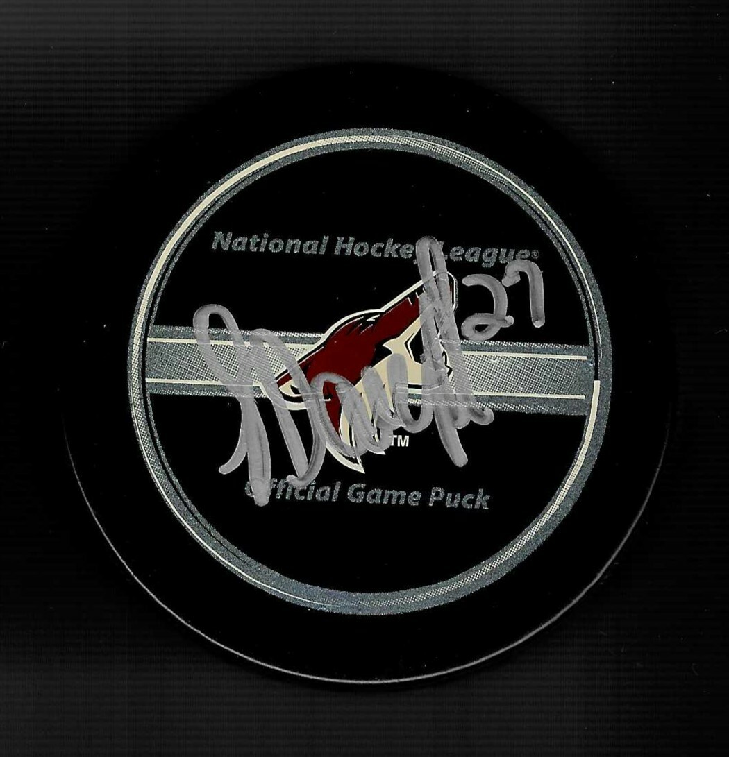 Laurent Dauphin Signed Phoenix Coyotes Official Game Puck Arizona Utah Mammoth