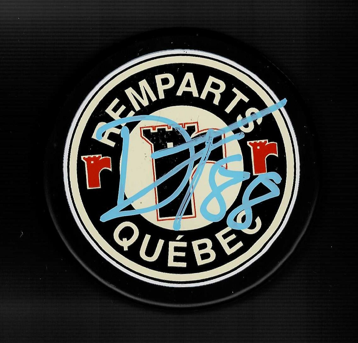Dmytro Timashov Signed Quebec Remparts Souvenir Puck Detroit Red Wings