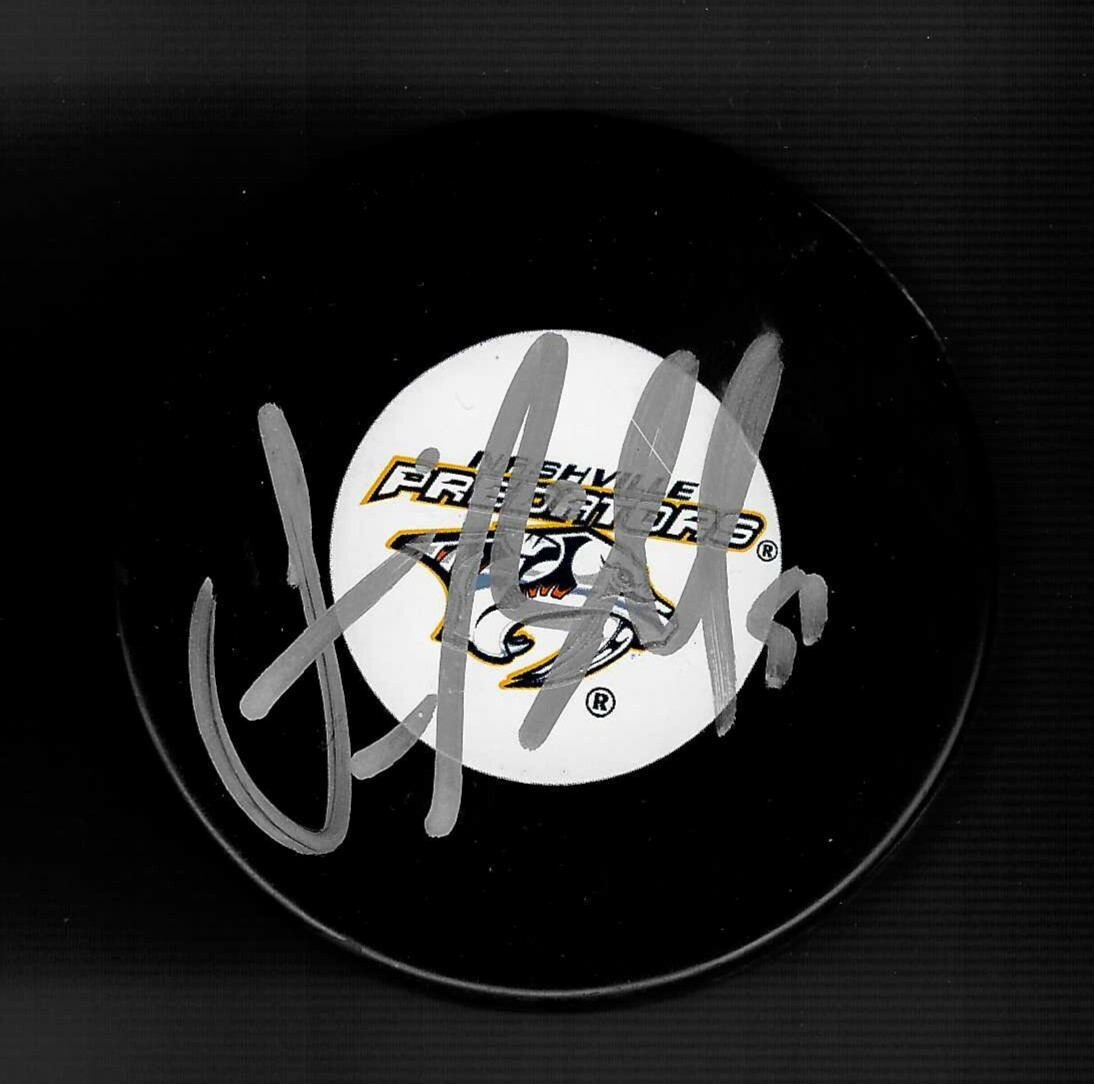 Francis Bouillon Signed Nashville Predators Puck