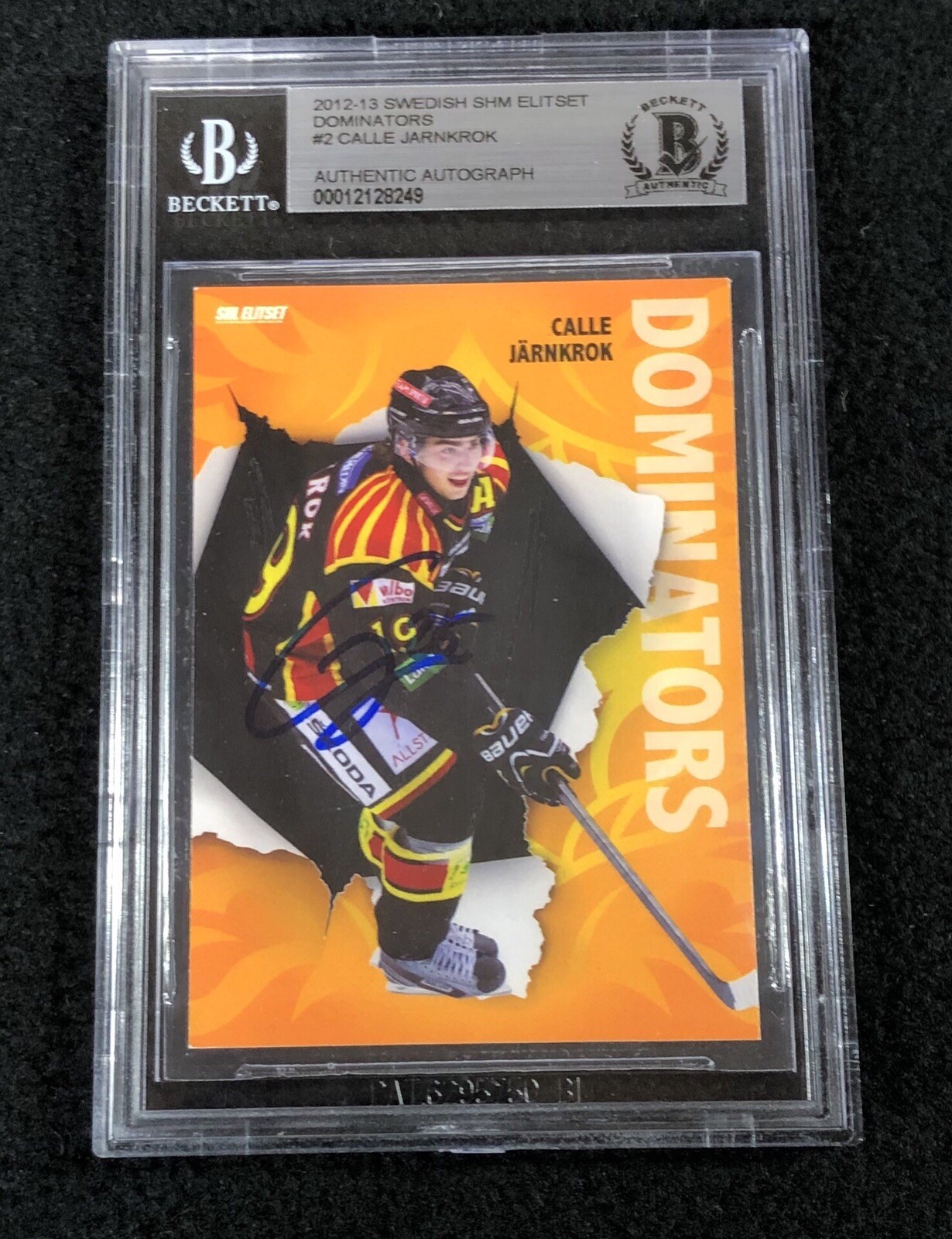 Calle Jarnkrok Signed 2012/13 SHM Elitset Dominators Card #2 Seattle Kraken