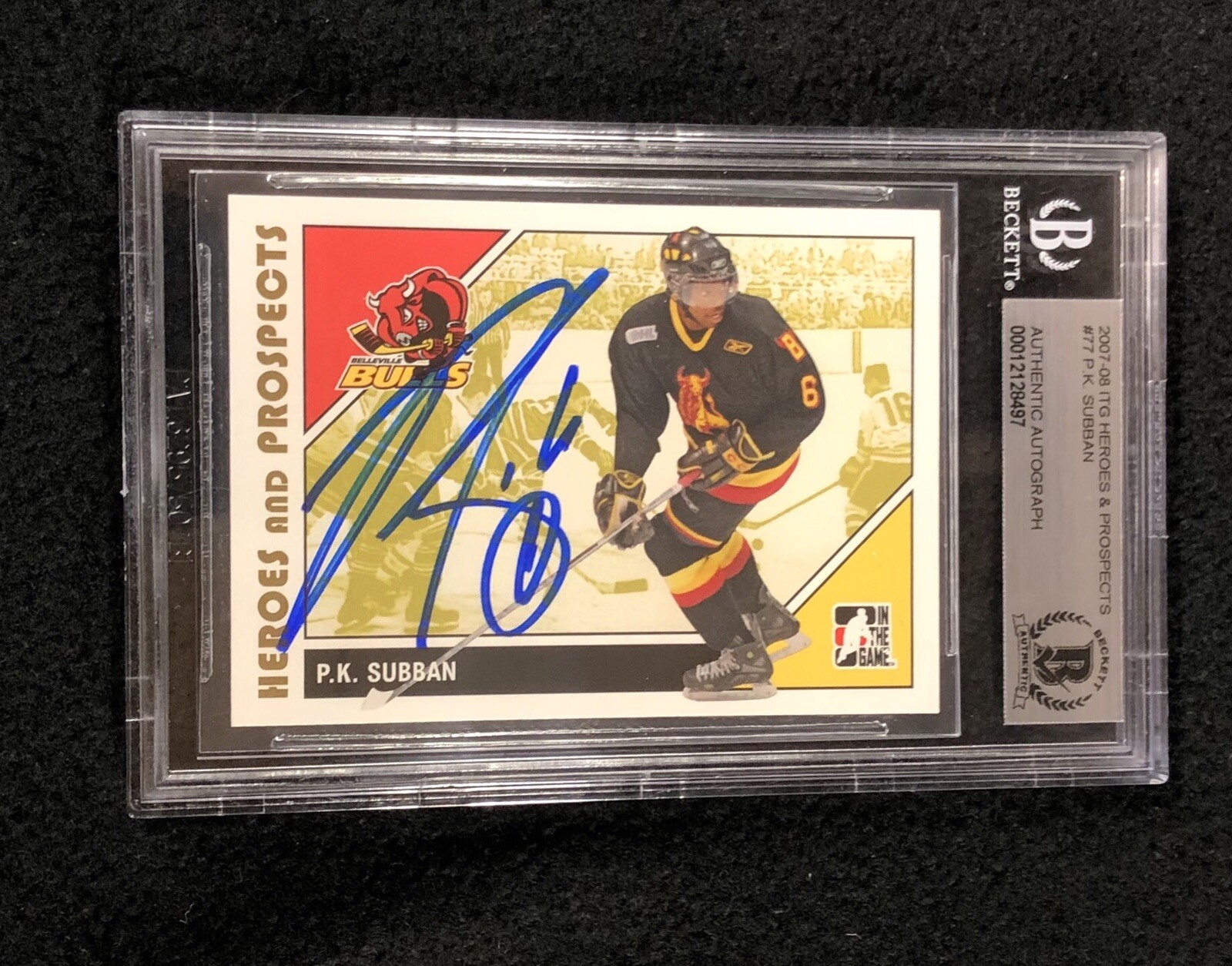 P.K. Subban Signed 2007/08 Heroes and Prospects Card #77 Beckett Certified
