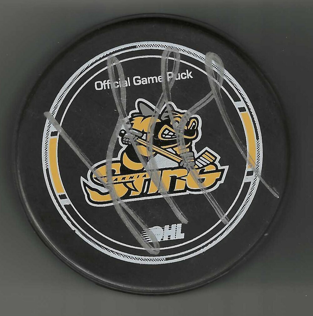 Nail Yakupov Signed Sarnia Sting Official Game Puck