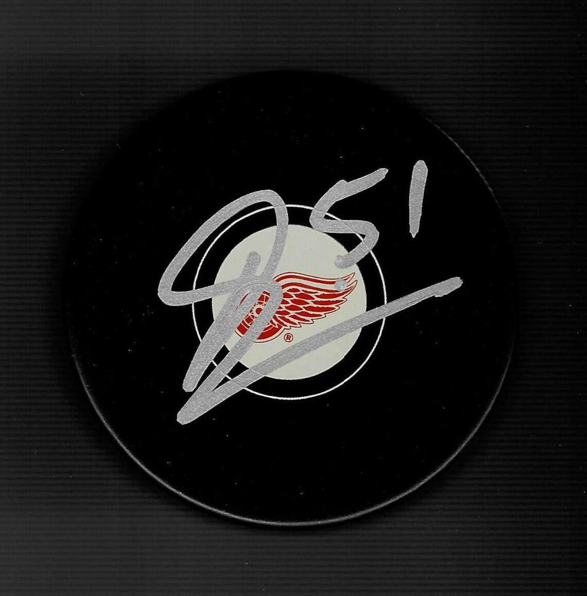 Frans Nielsen Signed Detroit Red Wings Puck