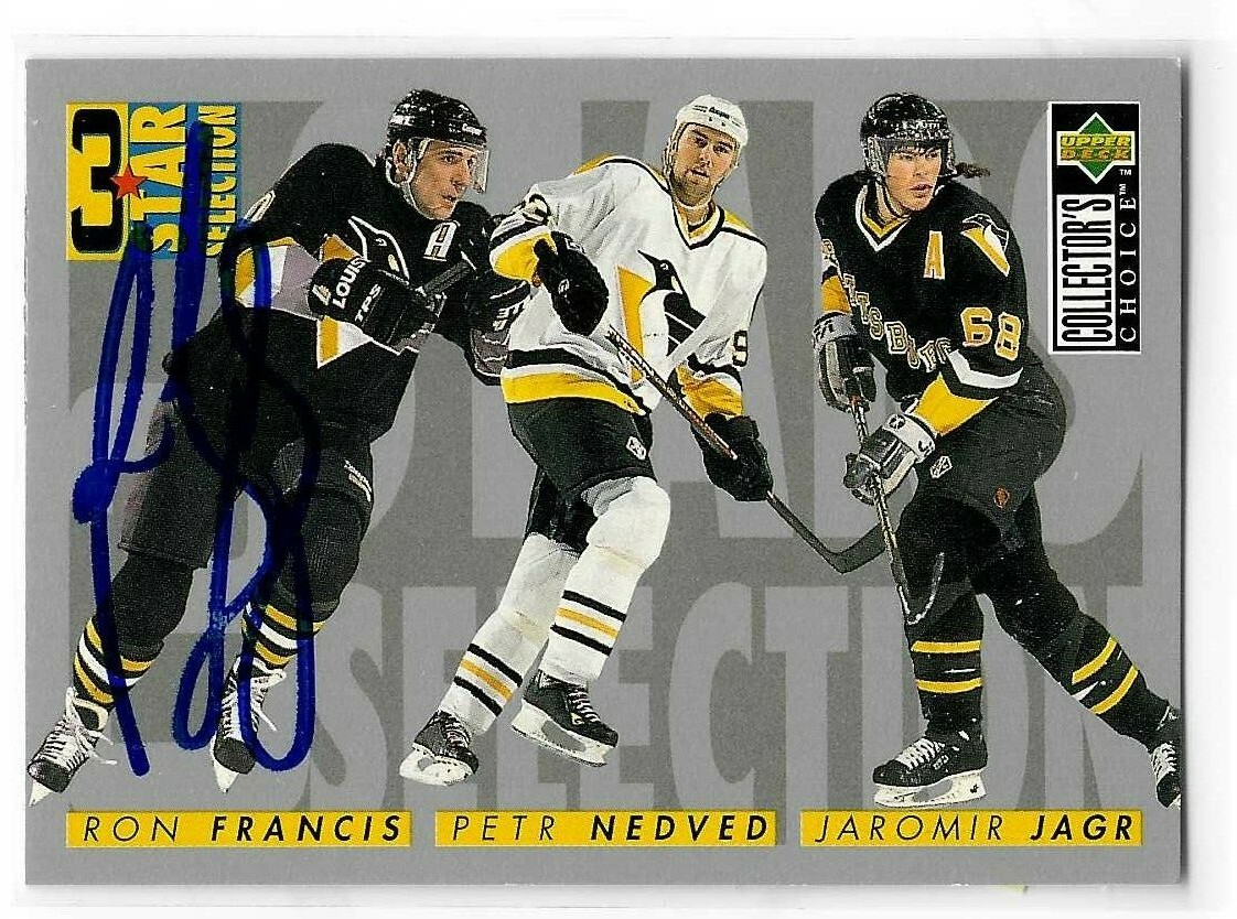 Ron Francis Signed 1996/97 Upper Deck Collectors Choice Card #328 Seattle Kraken