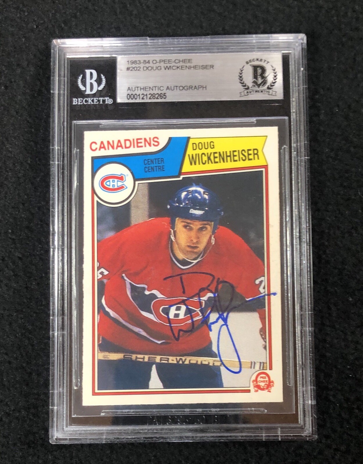 Doug Wickenheiser Signed 1983/84 O-Pee-Chee Card #202 Beckett Certified