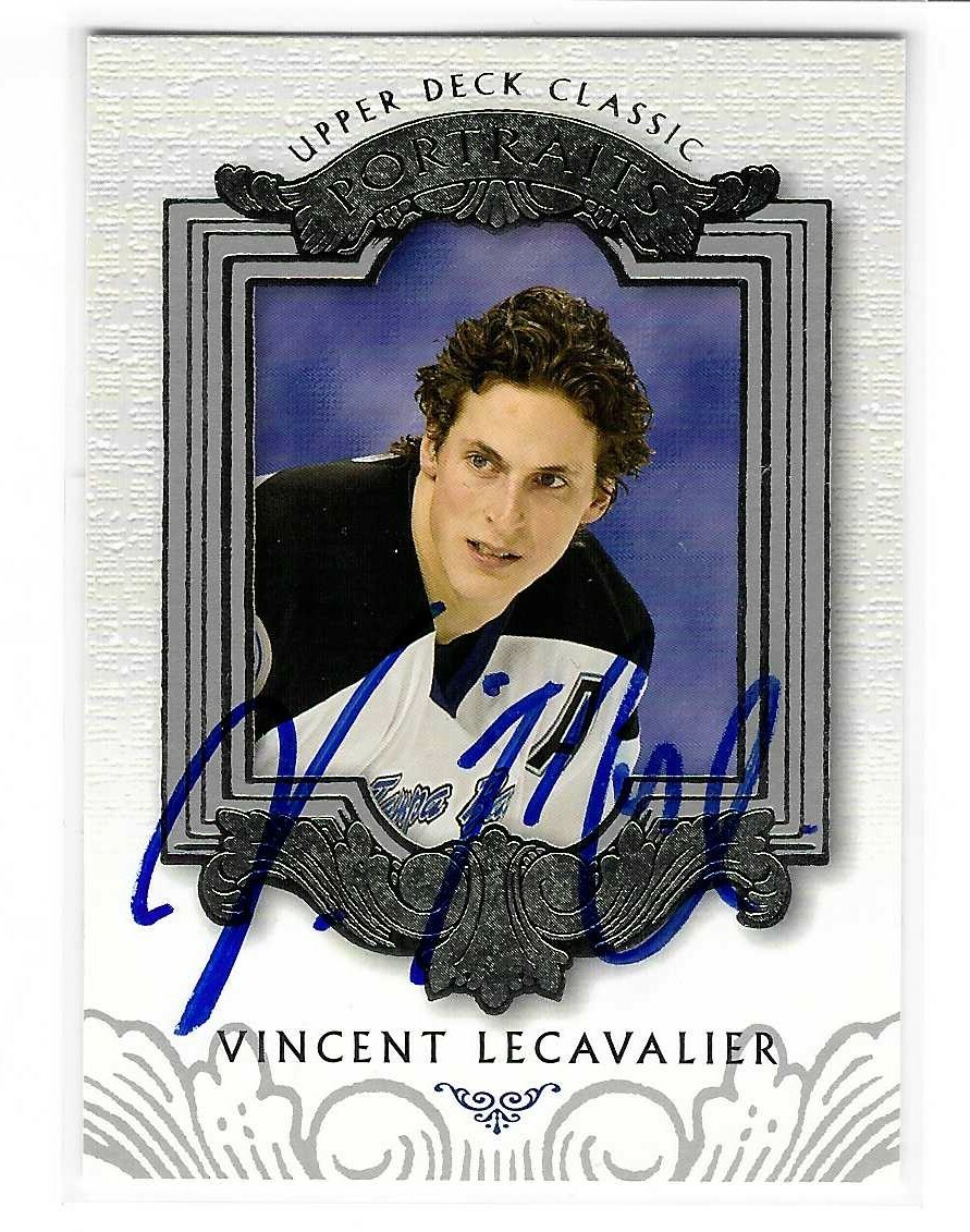 Vincent Lecavalier Signed 2003/04 Upper Deck Classic Portraits Card #87