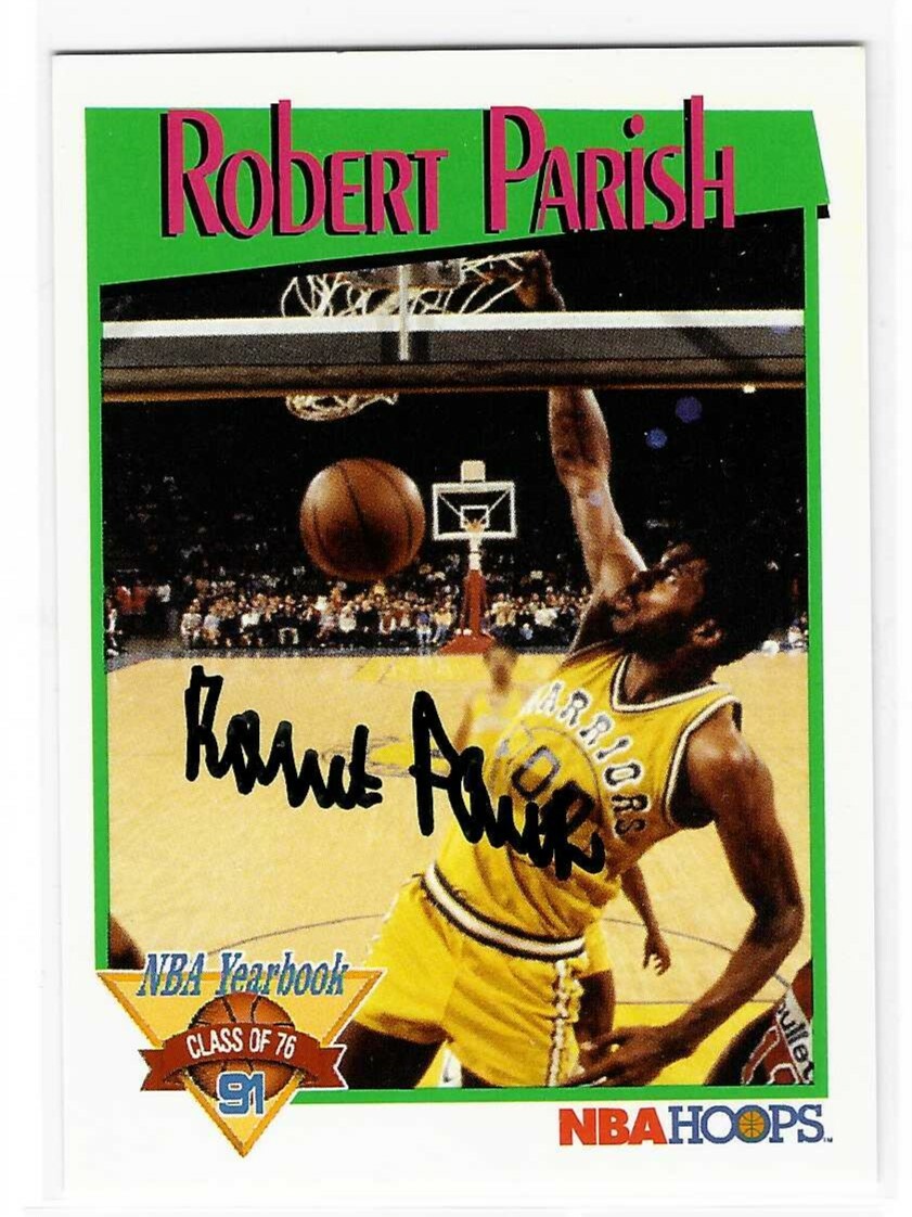 Robert Parish Signed 1991/92 NBA Hoops Card #324