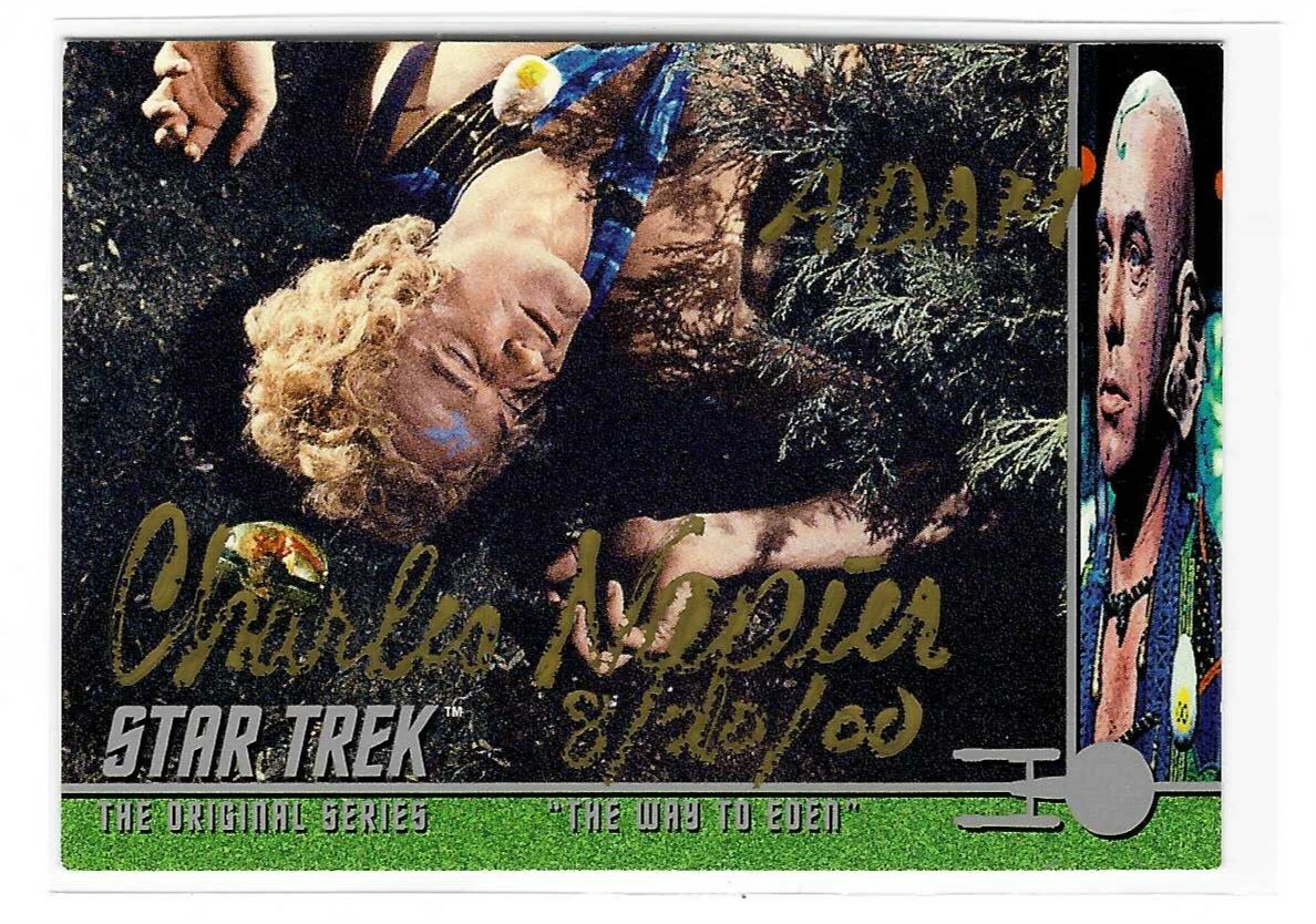 Charles Napier Signed & Inscribed Star Trek The Way To Eden Skybox Card #231