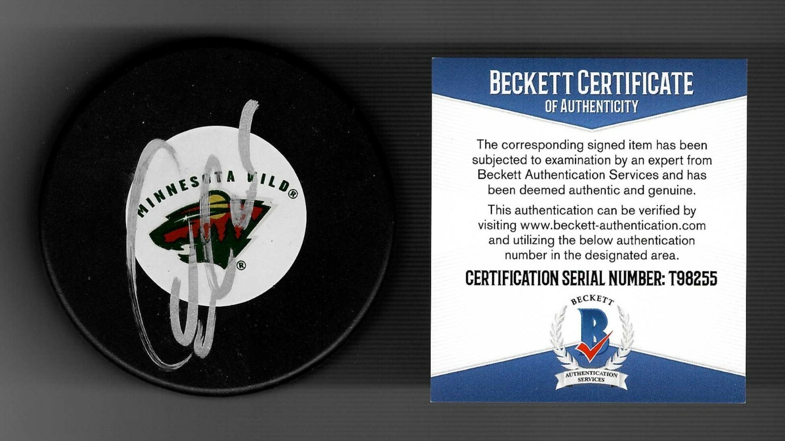 Owen Nolan Signed Minnesota Wild Puck Beckett COA