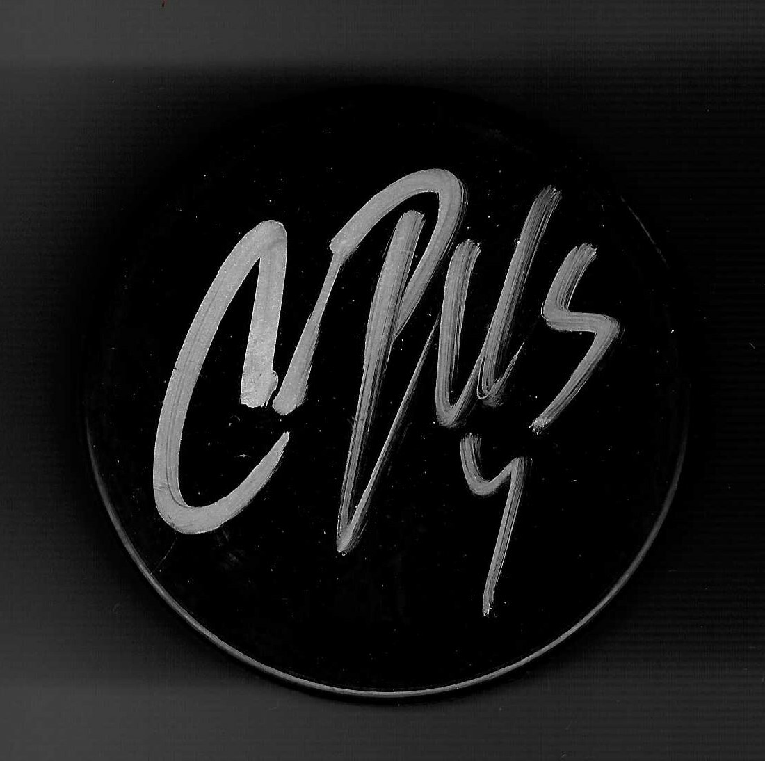 Chris Phillips Signed Blank Puck Ottawa Senators