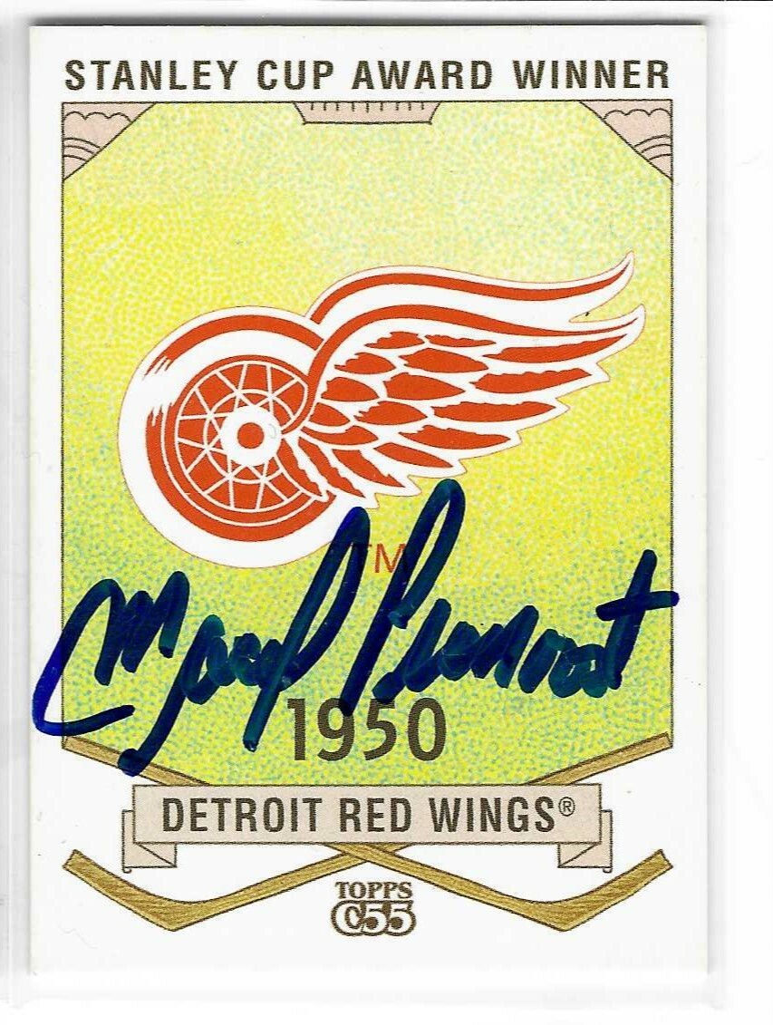 Marcel Pronovost Signed 2003/04 Topps C55 Stanley Cup Red Wings Card #SCW24