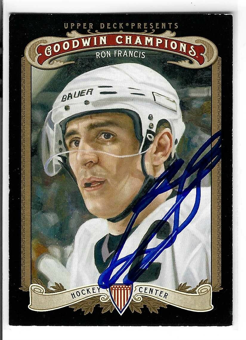 Ron Francis Signed 2012 UD Goodwin Champions Card #28